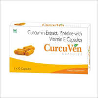 Curcumin Extract - Piperine With Vitamin E Capsules
