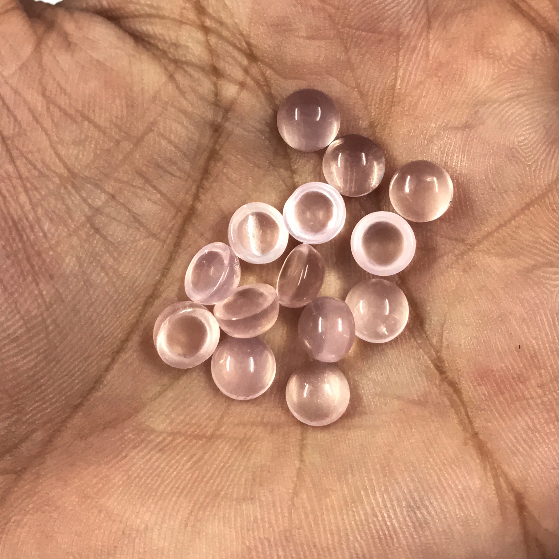 5mm Rose Quartz Round Cabochon Loose Gemstones