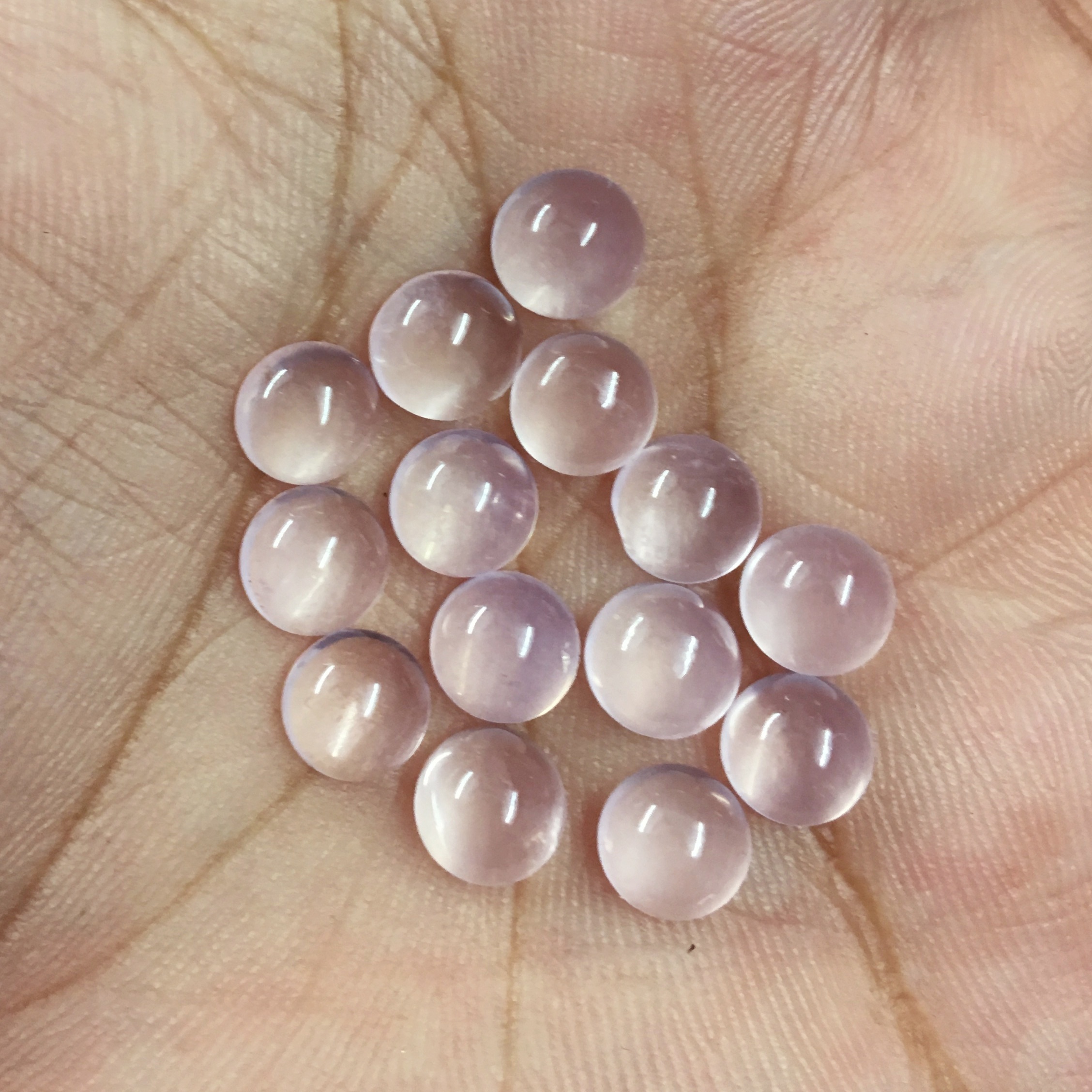 6mm Rose Quartz Round Cabochon Loose Gemstones