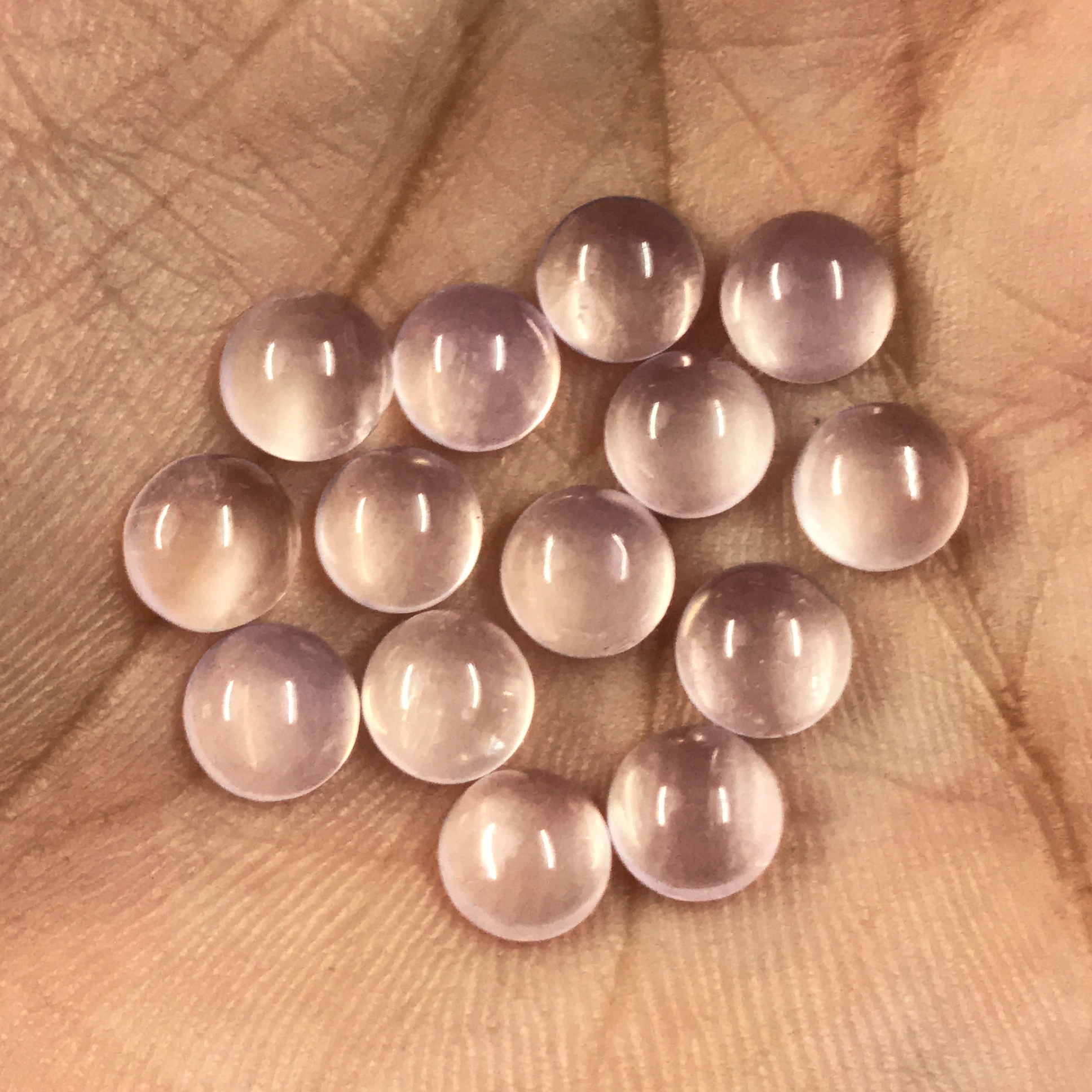 8mm Rose Quartz Round Cabochon Loose Gemstones