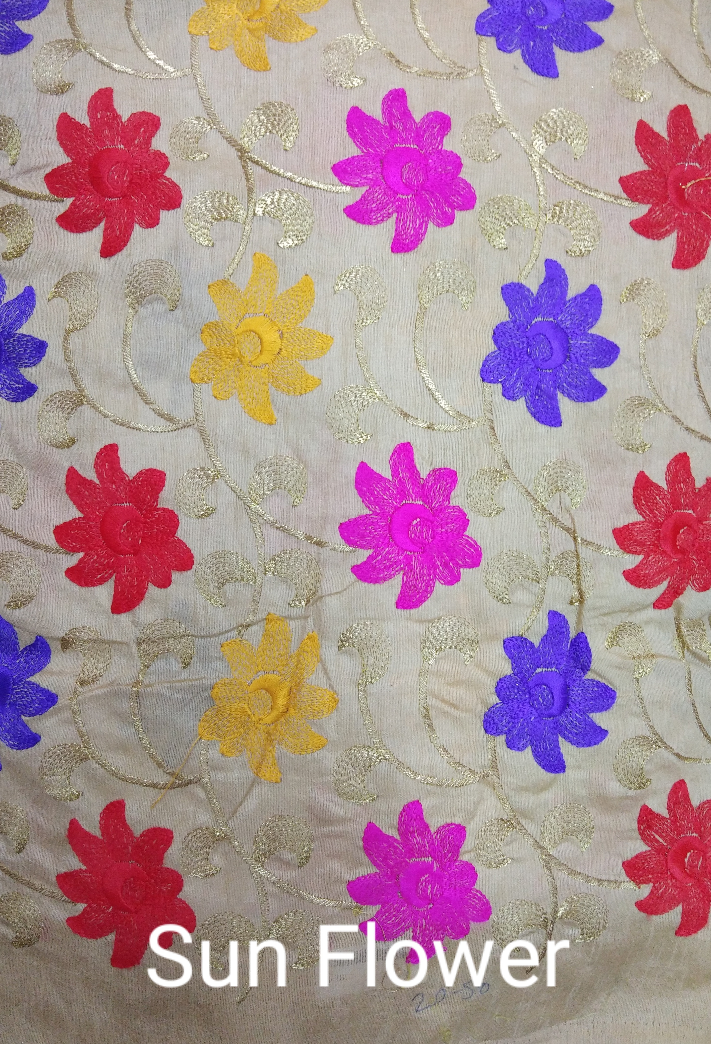 Banglori Multi Flower Embroidery