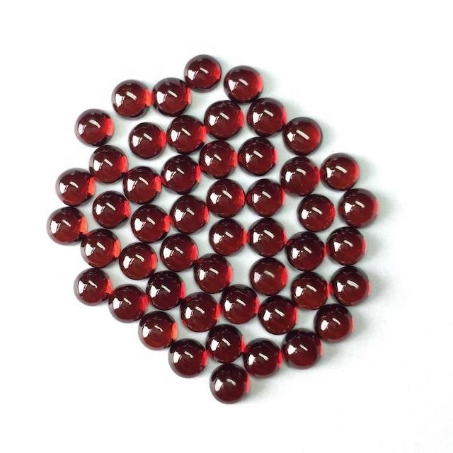 4mm Mozambique Garnet Round Cabochon Loose Gemstones