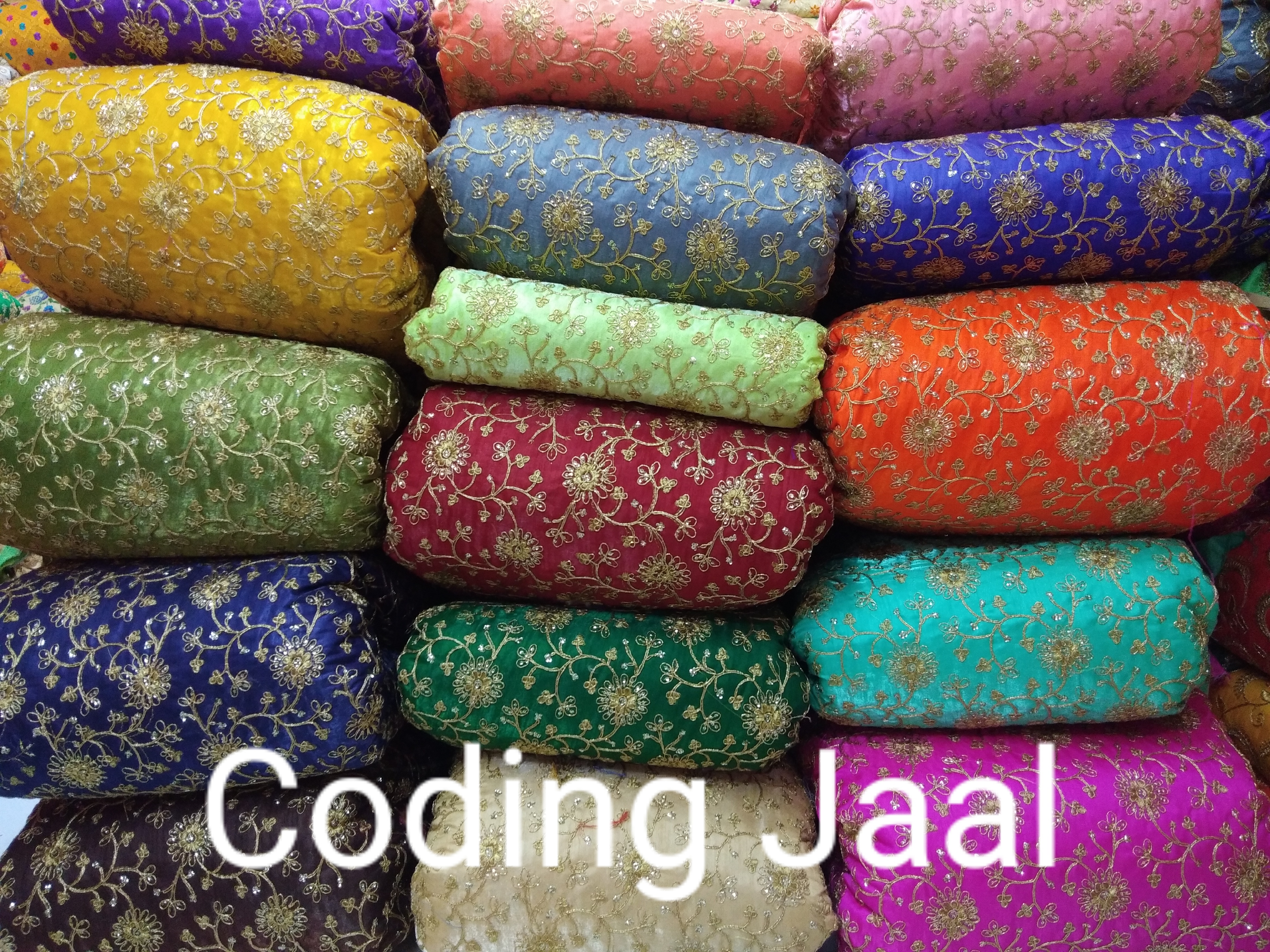Embroidered Net Coding Sequence Fabric
