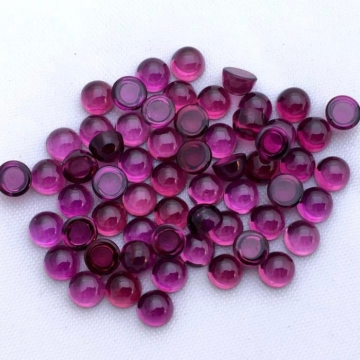 3mm Rhodolite Garnet Round Cabochon Loose Gemstones