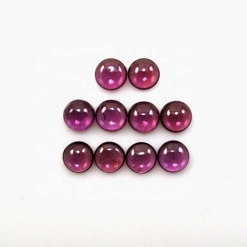 4mm Rhodolite Garnet Round Cabochon Loose Gemstones