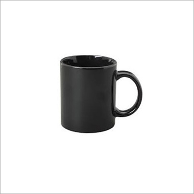 Black Glazed Ceramic Mug