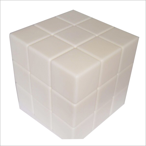 White Plain Magic Cube - PVC Material, 7 x 5.7 cm, Cubical Shape, Color Plated, Polished Finish | Ideal Puzzle Toy for Creative Fun and Cognitive Development