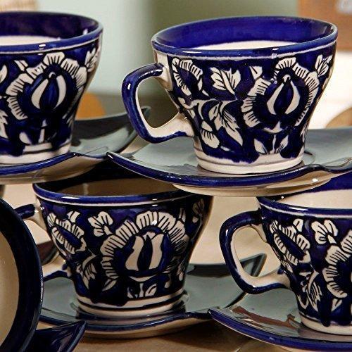 Hand Painted Ceramic Cups And Saucer