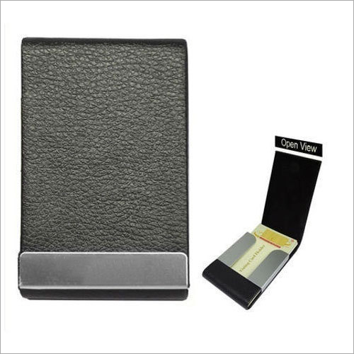 Card Holder - Leather Rectangular Black | 2-5 Card Slots Customized Eco-Friendly Durable for Office & Business Use Waterproof