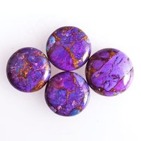 10mm purple Copper Turquoise Round Cabochon Loose Gemstones
