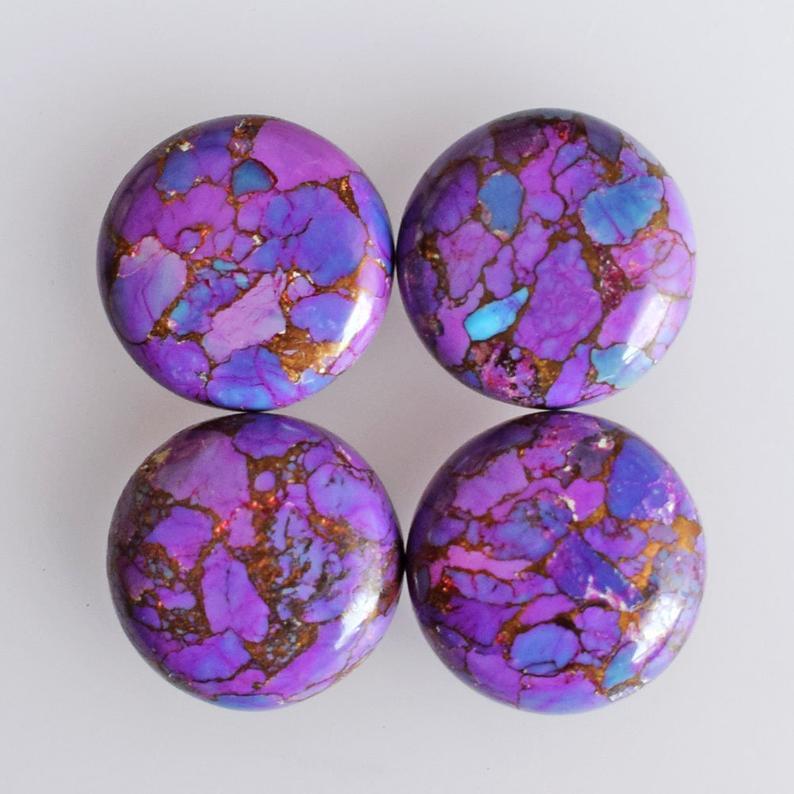 10mm purple Copper Turquoise Round Cabochon Loose Gemstones