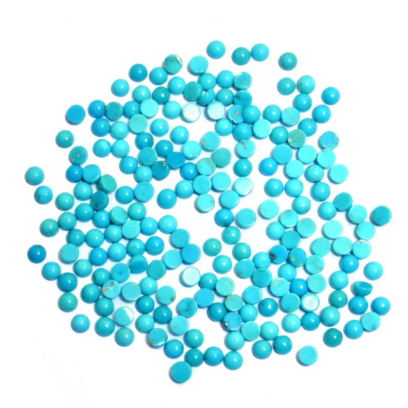 1.75mm Sleeping Beauty Turquoise Round Cabochon Loose Gemstones