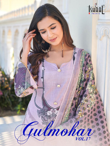 Ishaal Prints Gulmohar Vol 17 Lawn Cotton Karachi Dress Material Catalog