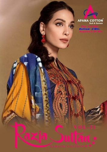 Apana Cotton Razia Sultan Vol 31 Cotton Karachi Printed Dress Material Catalog