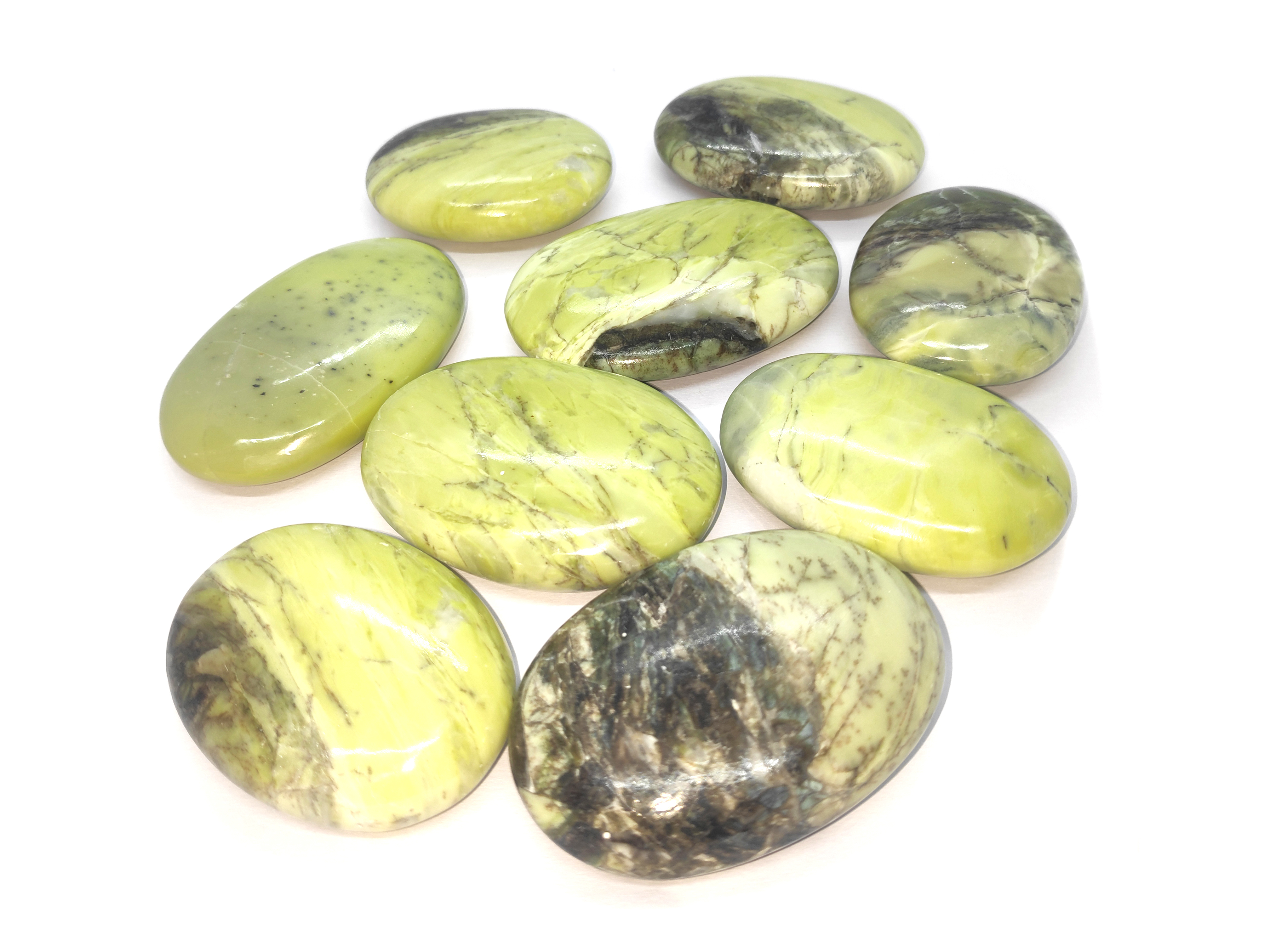 Green Serpentine Palmstone Gemstones