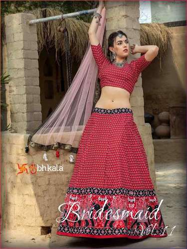 Multi Color Shubhkala Bridesmaid Vol 11 Art Silk Designer Lehenga Choli Catalog