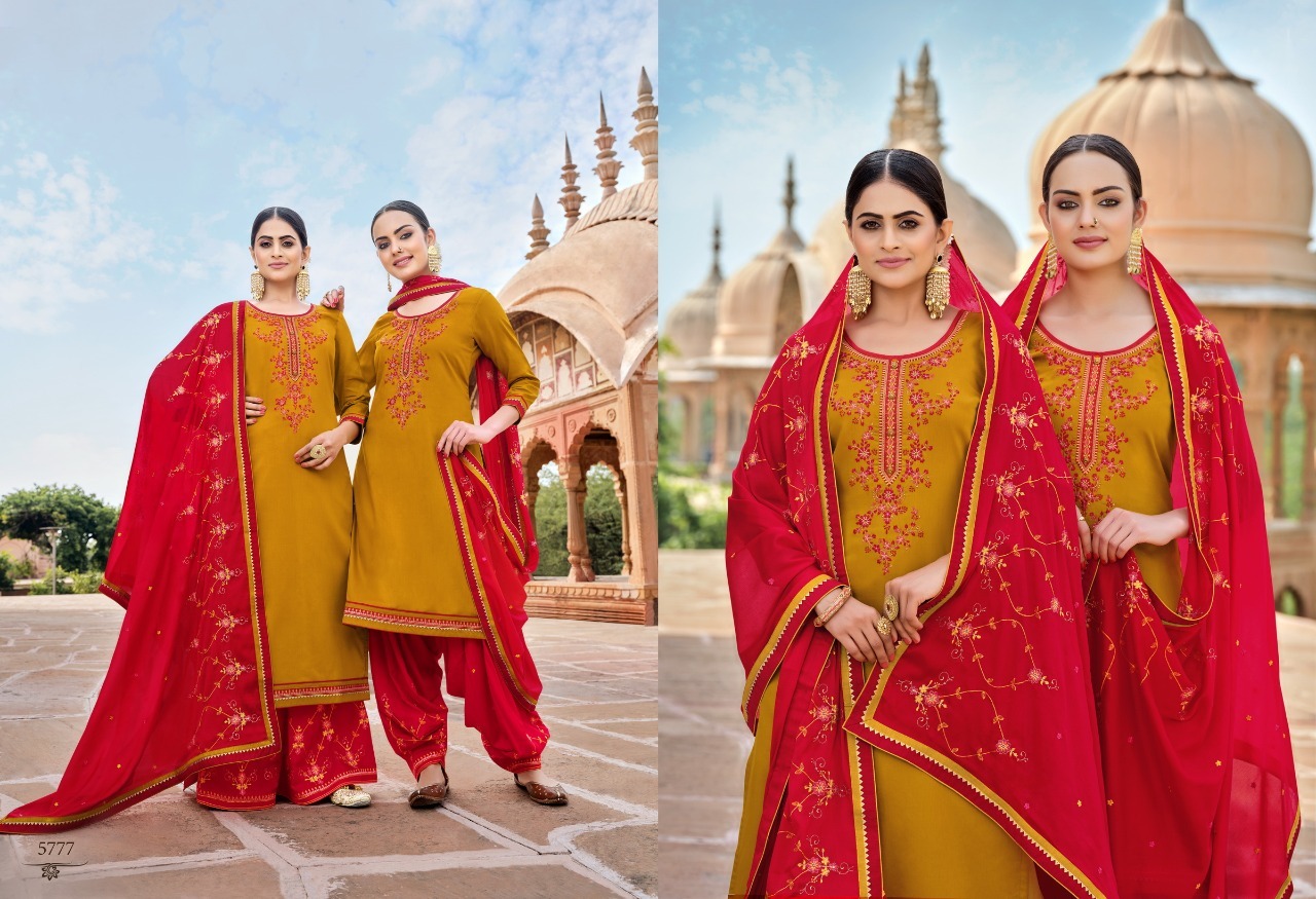 Kessi Fabrics Panetar By Patiyala Jam Silk With Embroidery Work Dress Material Catalog