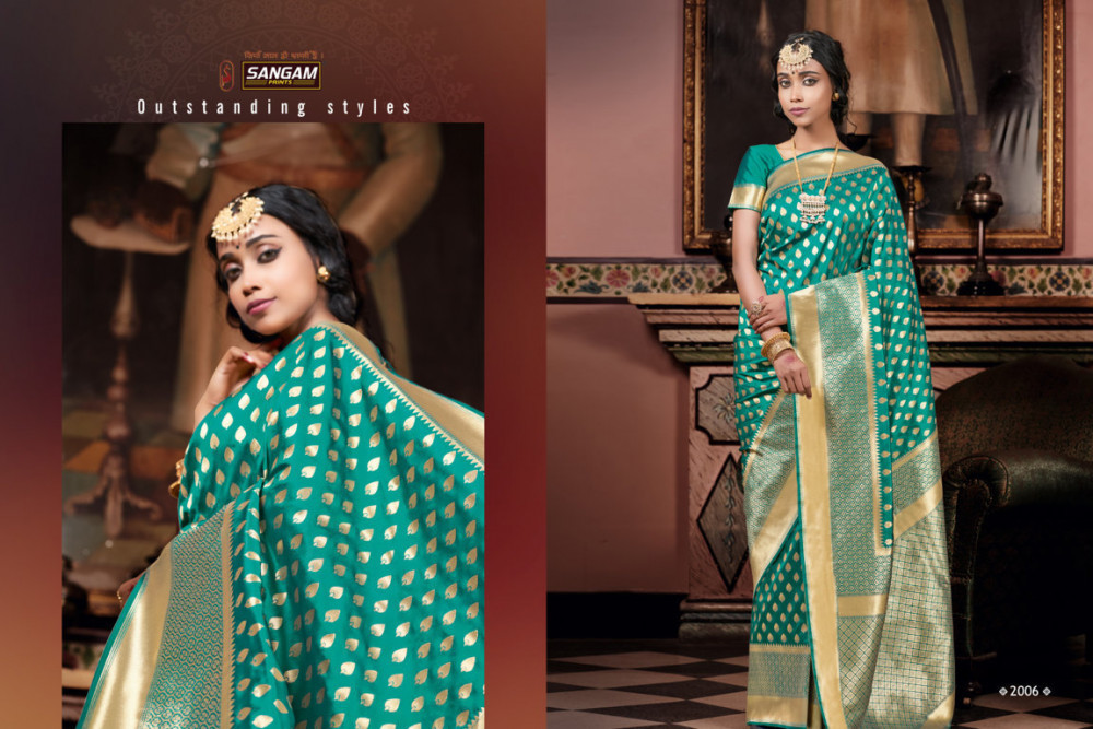 Sangam Padmakshi Festive Wear Silk Sarees Catalog Collection