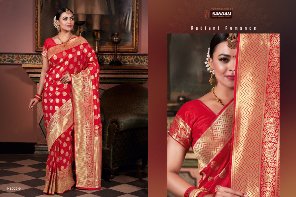 Sangam Padmakshi Festive Wear Silk Sarees Catalog Collection