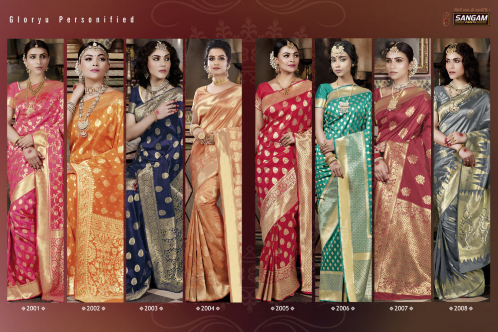 Sangam Padmakshi Festive Wear Silk Sarees Catalog Collection