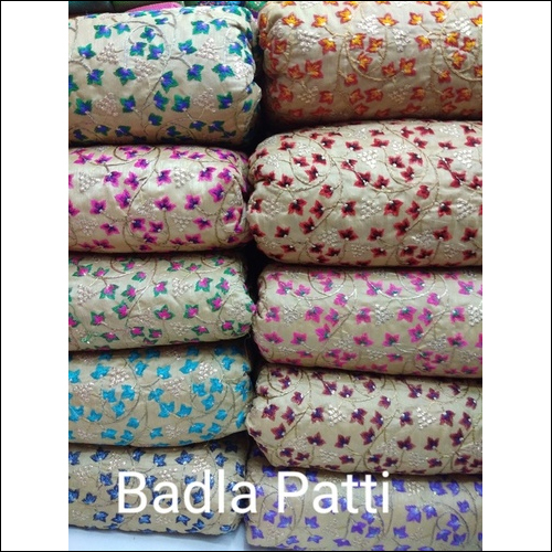 Badla Patti Embroidery fabric