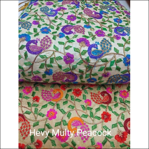 Heavy Multi Peacock Embroidery