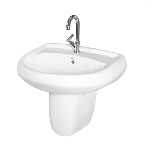 Ceramic Half Pedestal Wash Basin