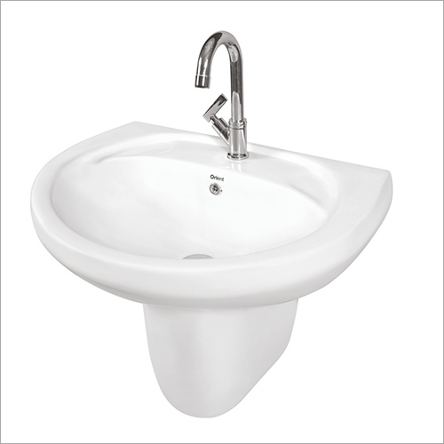 Wall Mounted Half Pedestal Wash Basin