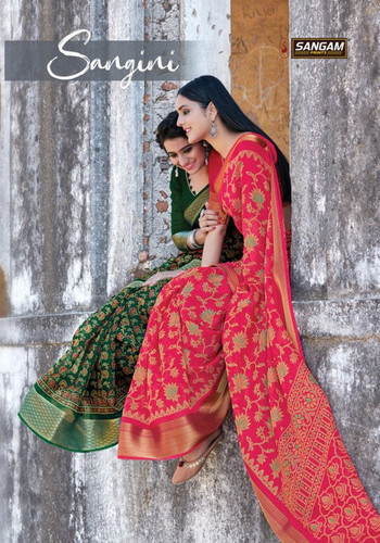 Sangam Sangini Casual Wear Printed Cotton Catalog Sarees