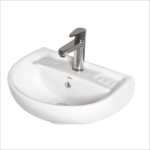 Ceramic Plain White Wall Hung Basin