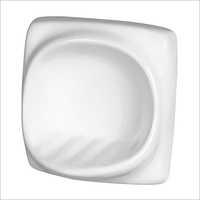 Ceramic Soap Dish - Color: White