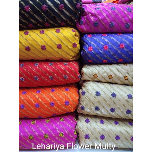 Lehariya Flower Multi Embroidey fabric