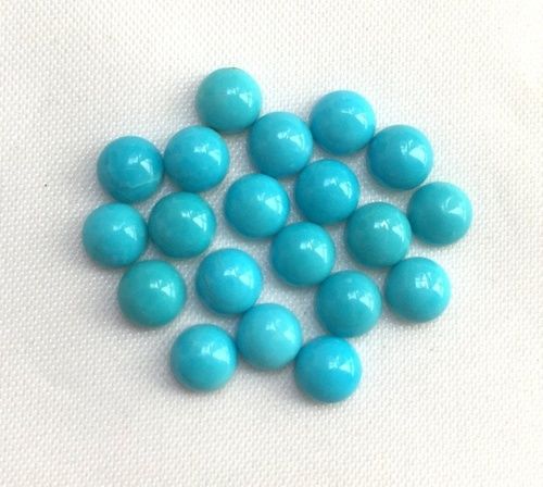 6mm Sleeping Beauty Turquoise Round Cabochon Loose Gemstones