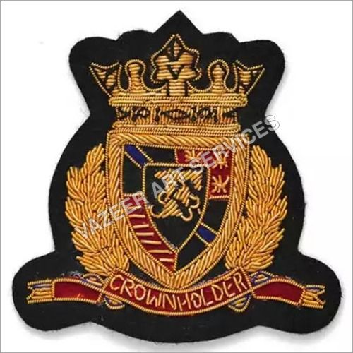 Embroidered Ralph Crest Blazer Badge wire Bullion Crest Patch