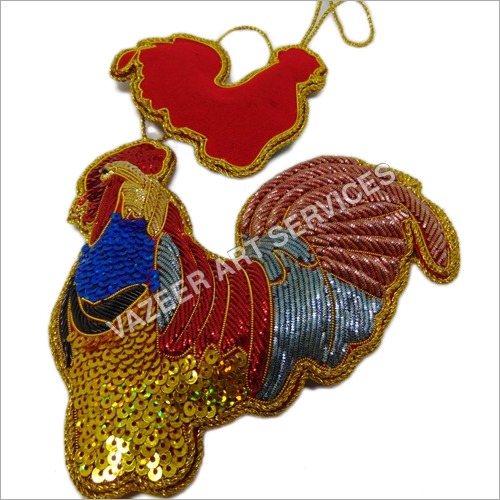 Customize Christmas Hanging Badges - Fabric 12cm Star Shape Custom Color | Embroidered Pattern Lightweight at 70g