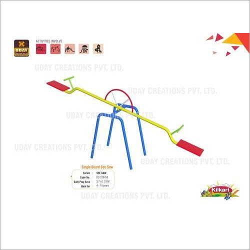 Multi Seater Playground Seesaw - Metal 3.0x1.3 Ft Blue, EN 1176 Certified, Balanced Exercise