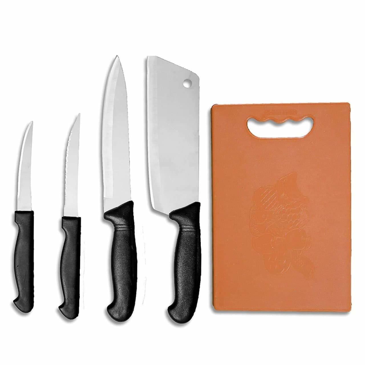 Plastic Chopping Board With Knife