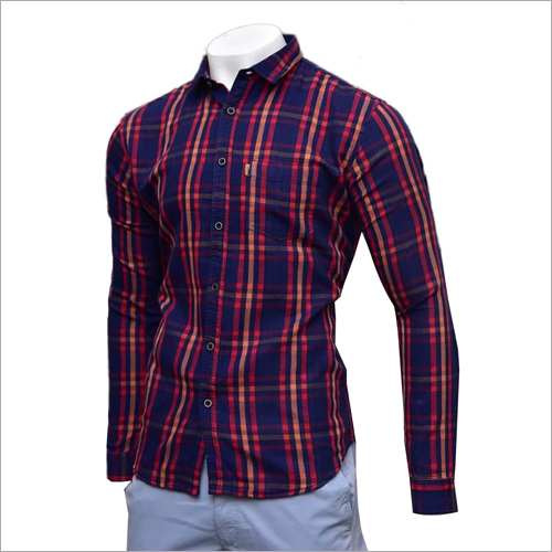 Mens Cotton & Rayon Check Shirt - Full Sleeves, Available in Multiple Sizes & Colors | Quick Dry, Washable, Water Proof