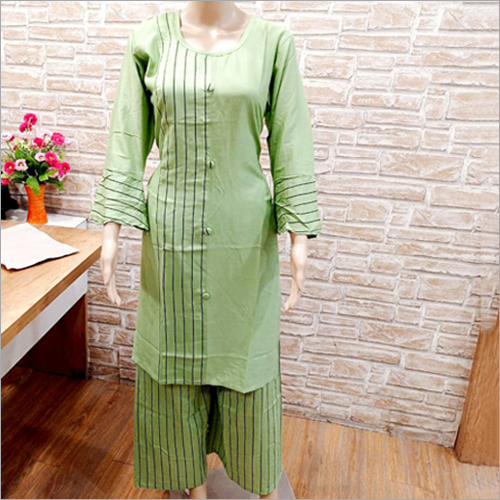 Any Color Ladies Fancy Kurtis With Palazzo Set