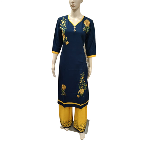Any Color Ladies Flower Printed Palazzo Kurti