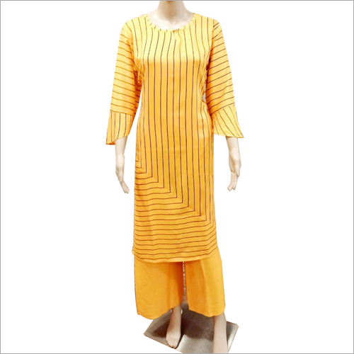 Any Color Ladies Kurti Palazzo Set