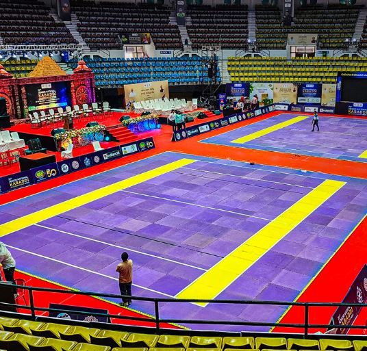 Kabaddi Mat Back Material: Anti-Slip Latex