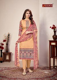 Roli Moli Zaara Printed Cotton With Work Dress Material Catalog