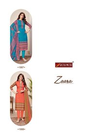 Roli Moli Zaara Printed Cotton With Work Dress Material Catalog
