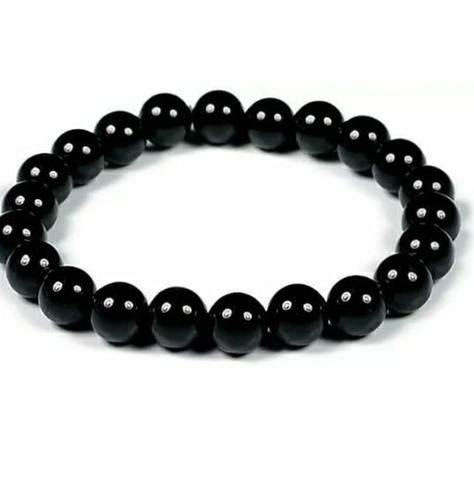 Black Tourmaline Bracelet for Man - Polished Crystal, 20 Grams, Unisex Design, Modern Style | Anti-Allergy, Fashionable Gift for Couples, Engagement, Anniversary