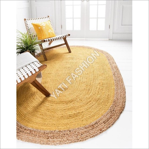 Jute Floor Rugs - Jute Material Multicolor Modern Design | Anti Slip for Home Floor and Hotel Use
