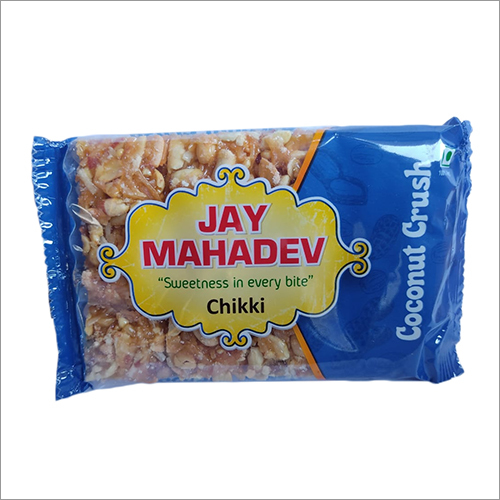 Coconut Crush Peanut Chikki - Crispy & Tasty, Made from Fresh Coconut, Peanuts, Jaggery | Shelf Life 3 Months