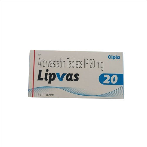 Lipvas (20 Mg Atorvastatin Tablets Ip) Recommended For: As Per Physician