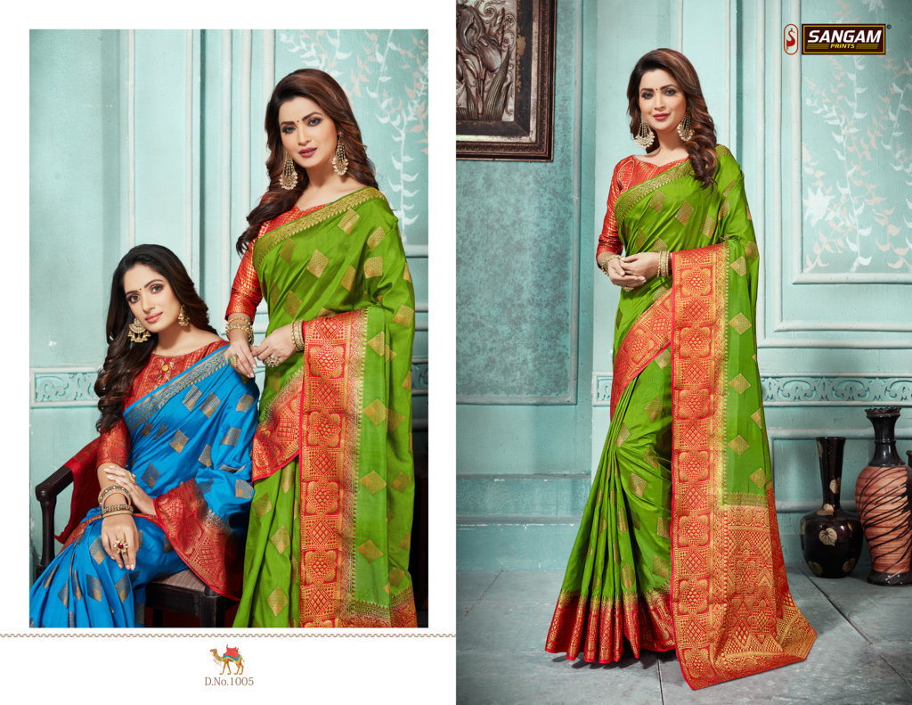 Sangam Prints Rosie Silk Printed Saree Catalog