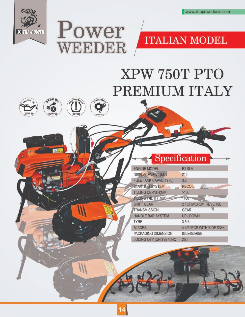7 HP Power Tiller